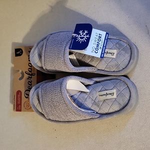 Dearfoams Women (gel-infused memory foam) gray slippers